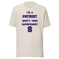 Seeger Memorial Jr.-Sr. HS Patriots - Superpower (blue) - Short-Sleeve Unisex T-Shirt - EdgyHaute