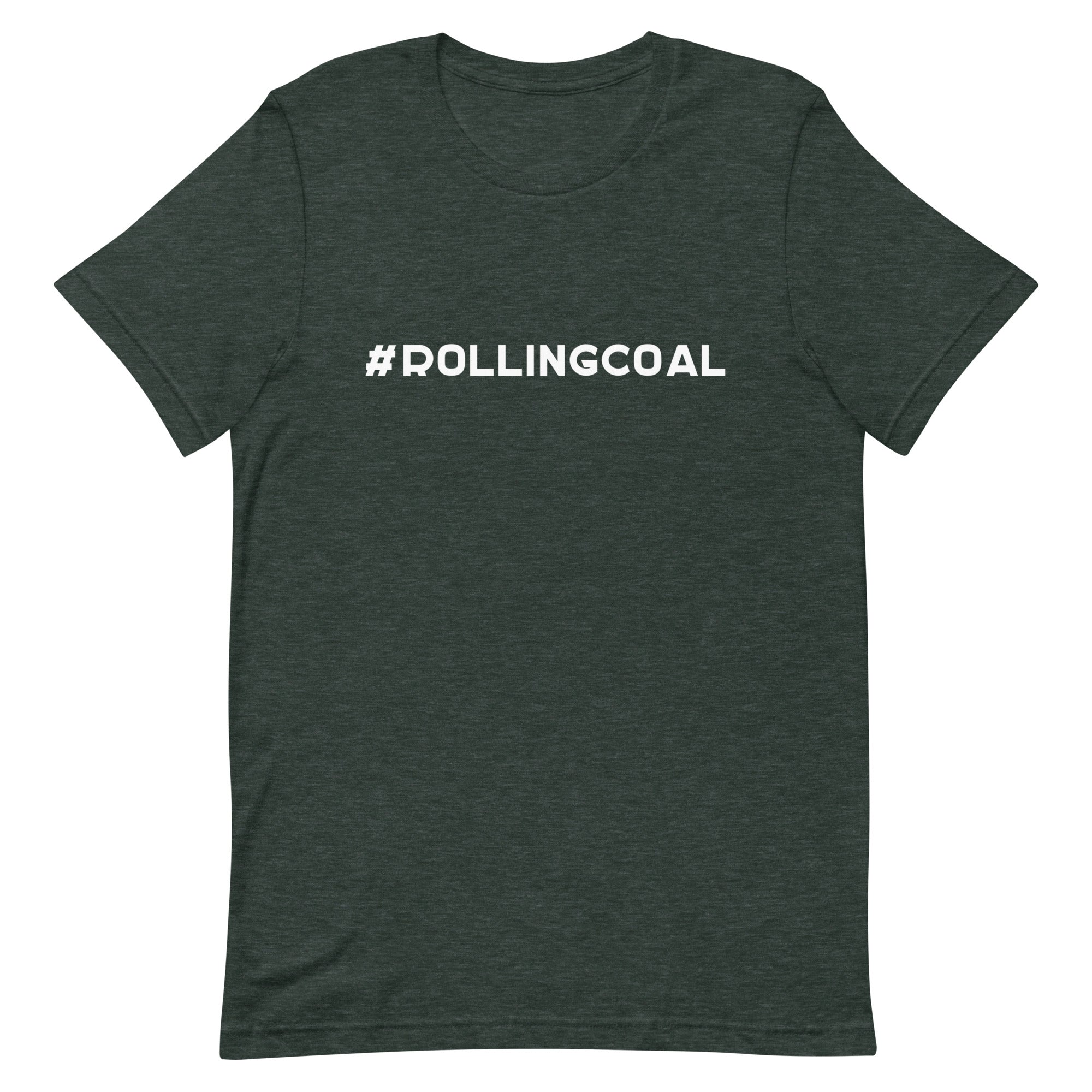 #ROLLINGCOAL - Design in White - Short-Sleeve Unisex T-Shirt - EdgyHaute