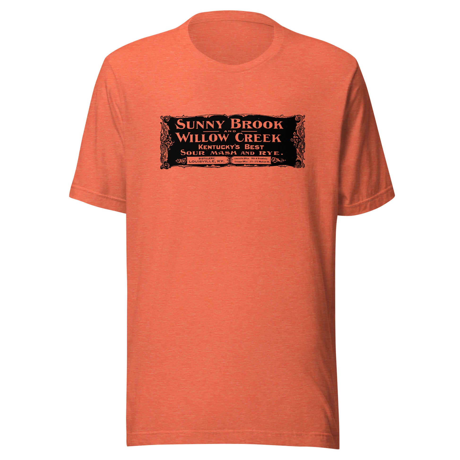 KY - Louisville - Sunny Brook and Willow Creek Distillery (black) - Short-Sleeve Unisex T-Shirt - EdgyHaute