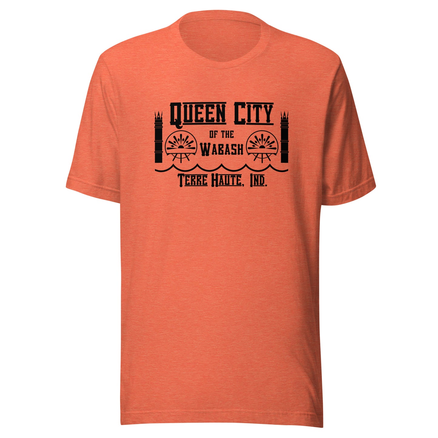 Queen City of the Wabash (black) - Terre Haute Indiana - Short-Sleeve Unisex T-Shirt - EdgyHaute