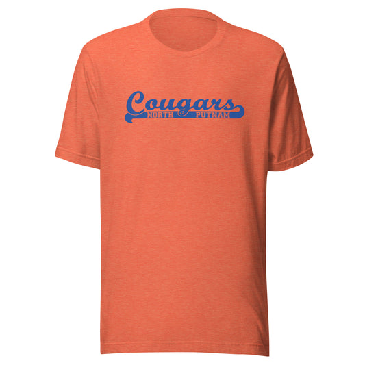 North Putnam HS Cougars - Banner (blue) - Short-Sleeve Unisex T-Shirt - EdgyHaute