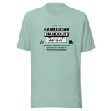 Hamburger Handout Drive-In (black/white) - Terre Haute Indiana - Short-Sleeve Unisex T-Shirt - EdgyHaute