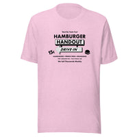 Hamburger Handout Drive-In (black/white) - Terre Haute Indiana - Short-Sleeve Unisex T-Shirt - EdgyHaute