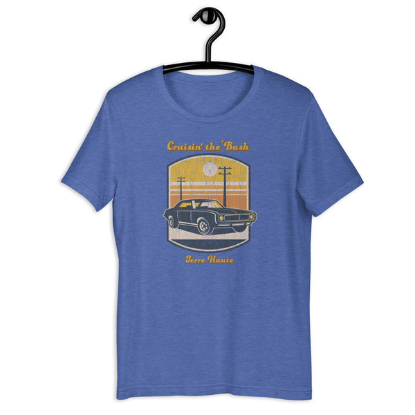 Cruisin' The 'Bash - 60s-70s Vibe (distressed) - Terre Haute Indiana - Short-Sleeve Unisex T-Shirt - EdgyHaute
