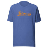 Kansas/Shiloh/Oakland HS Tri-County Titans - Banner (orange) - Short-Sleeve Unisex T-Shirt - EdgyHaute