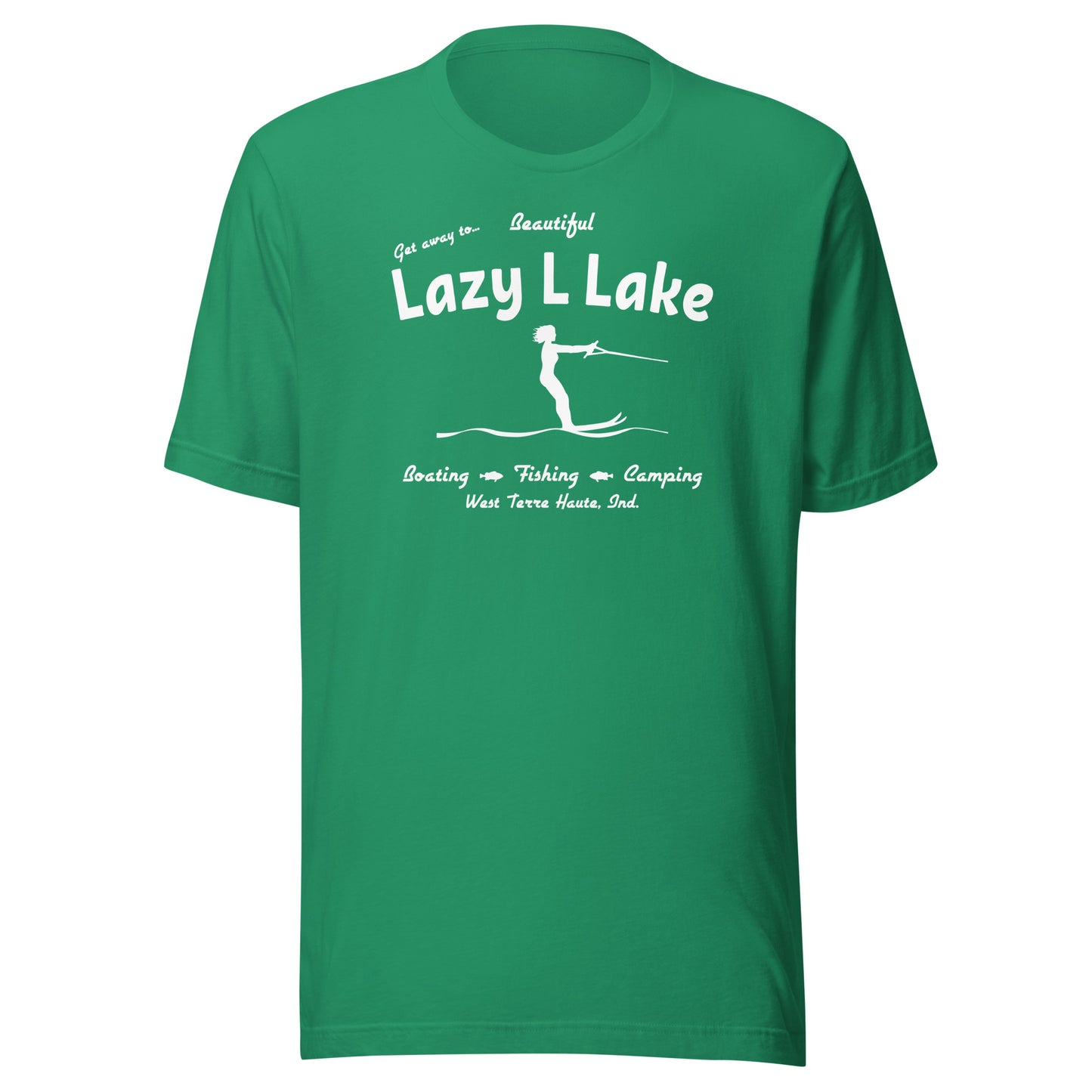 Lazy L Lake (white) - West Terre Haute Indiana - Short-Sleeve Unisex T-Shirt - EdgyHaute