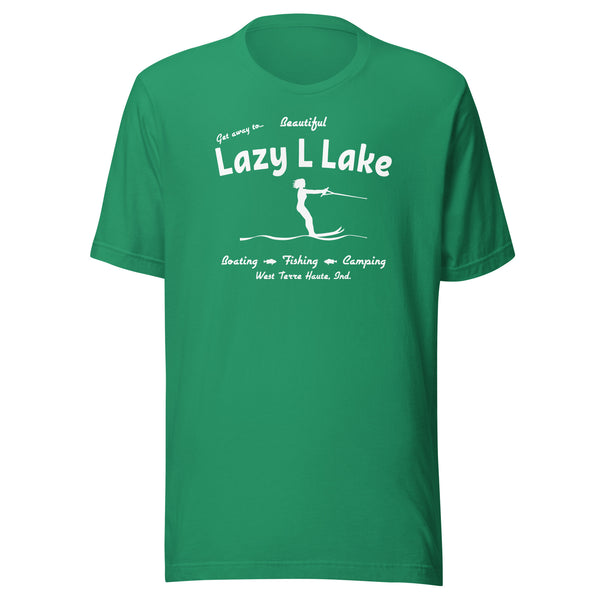 Lazy L Lake (white) - West Terre Haute Indiana - Short-Sleeve Unisex T-Shirt - EdgyHaute