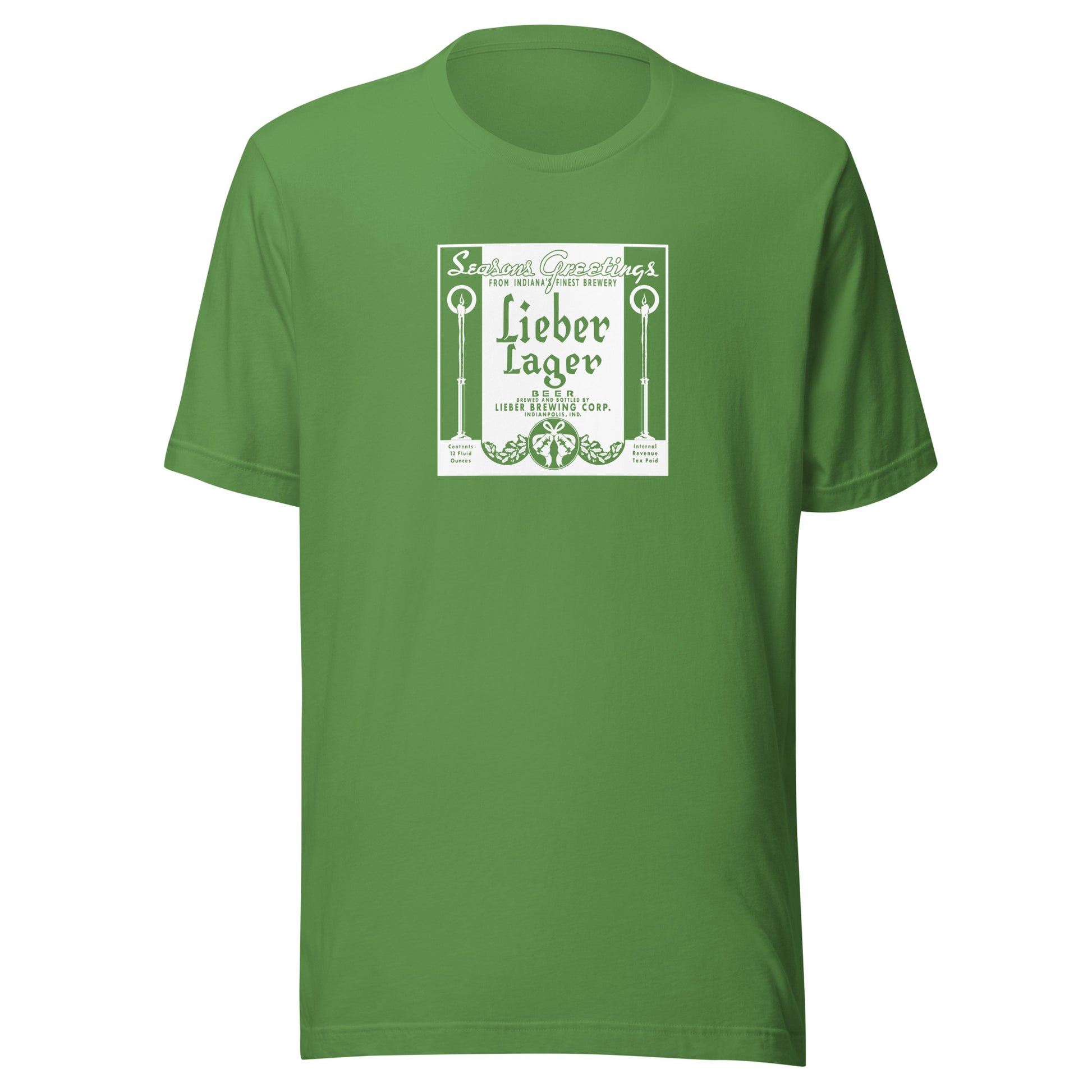 Seasons Greetings Lieber Lager (white) - Indianapolis Indiana - Short-Sleeve Unisex T-Shirt - EdgyHaute