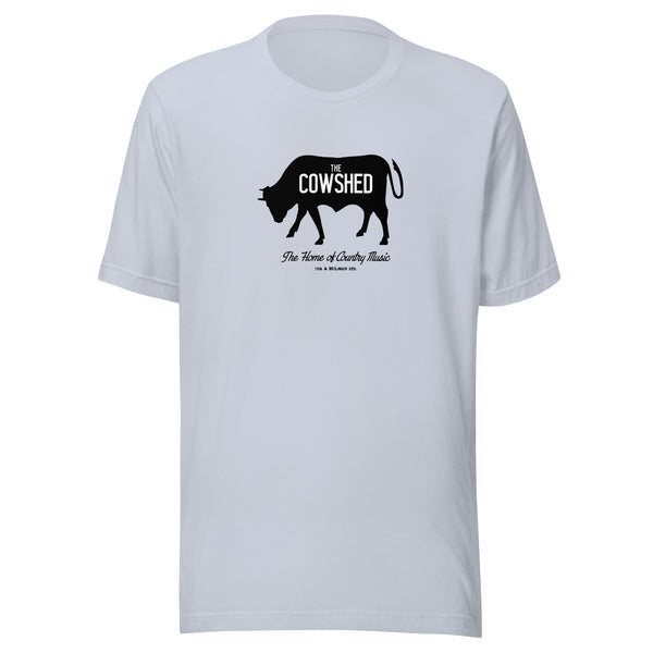 Cowshed Lounge (black/white) - Terre Haute Indiana - Short-Sleeve Unisex T-Shirt - EdgyHaute