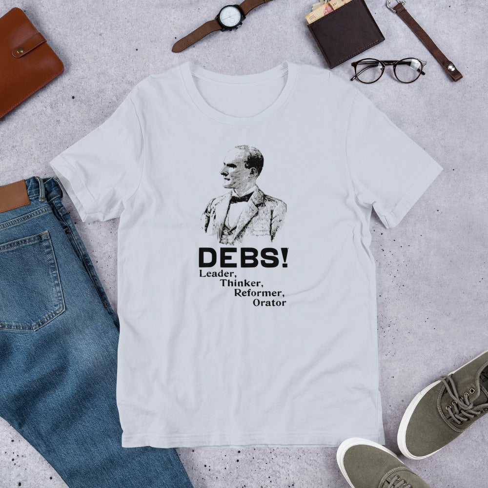 Eugene V. Debs - Design 2 (black/gray) - Short-Sleeve Unisex T-Shirt - EdgyHaute