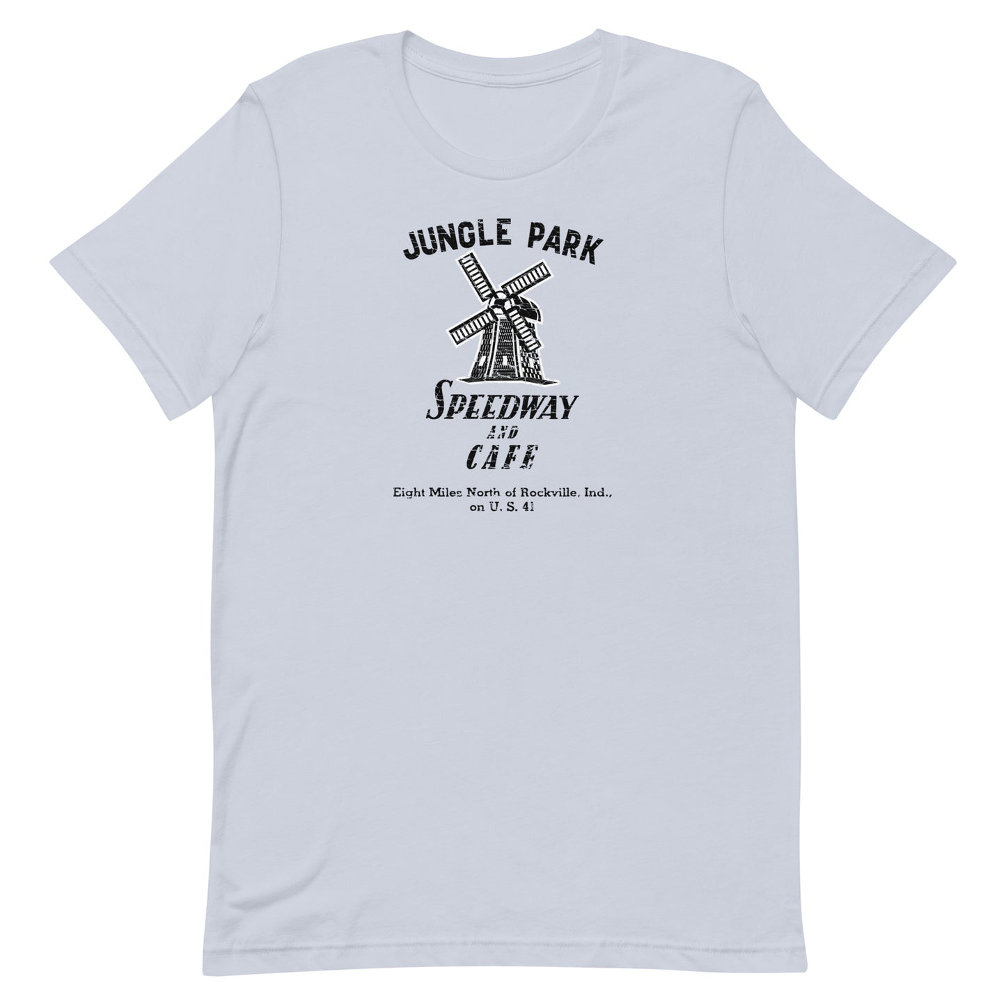 Jungle Park Speedway and Cafe - Parke County Indiana - Short-Sleeve Unisex T-Shirt - EdgyHaute