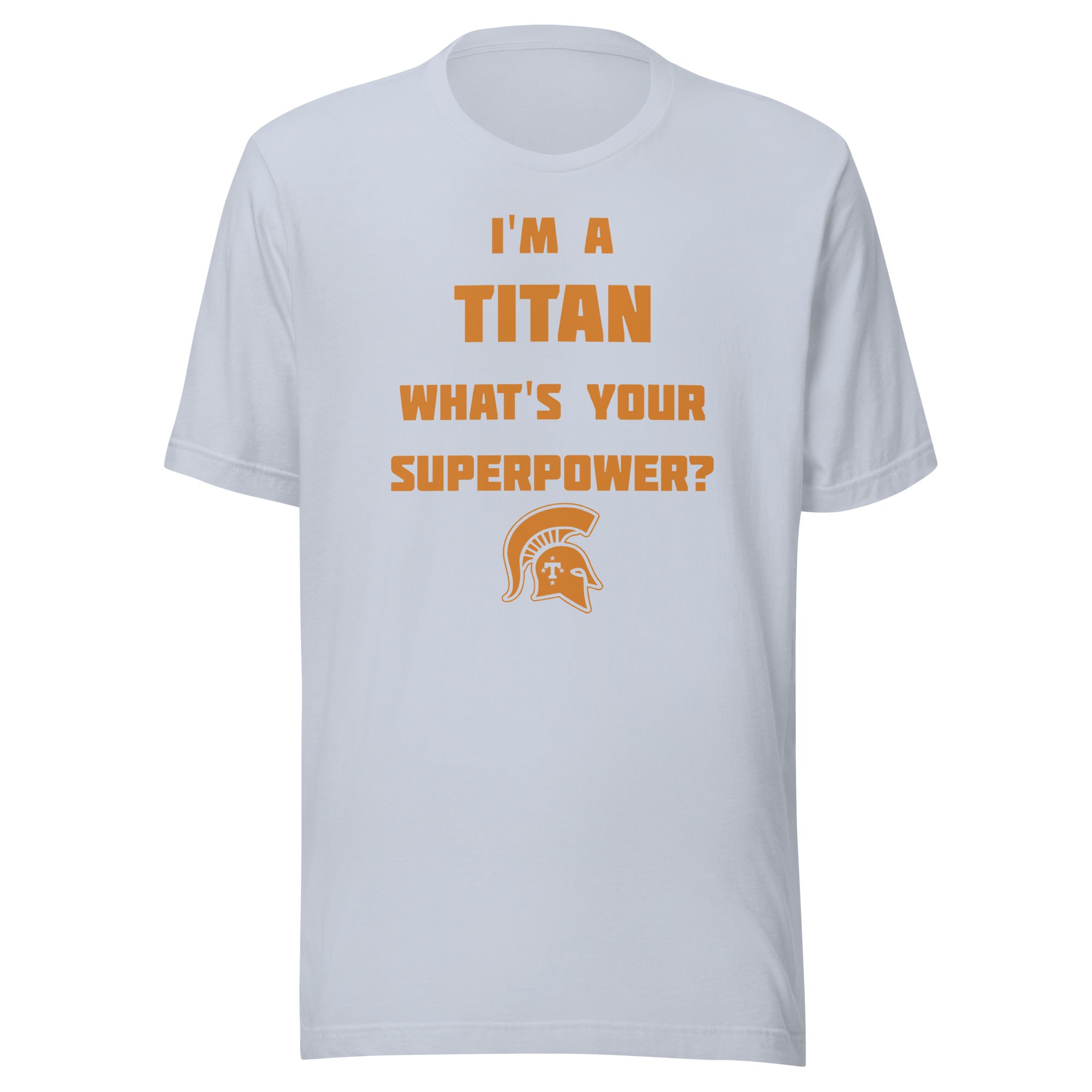 Kansas/Shiloh/Oakland HS Tri-County Titans - Superpower (orange) - Short-Sleeve Unisex T-Shirt - EdgyHaute