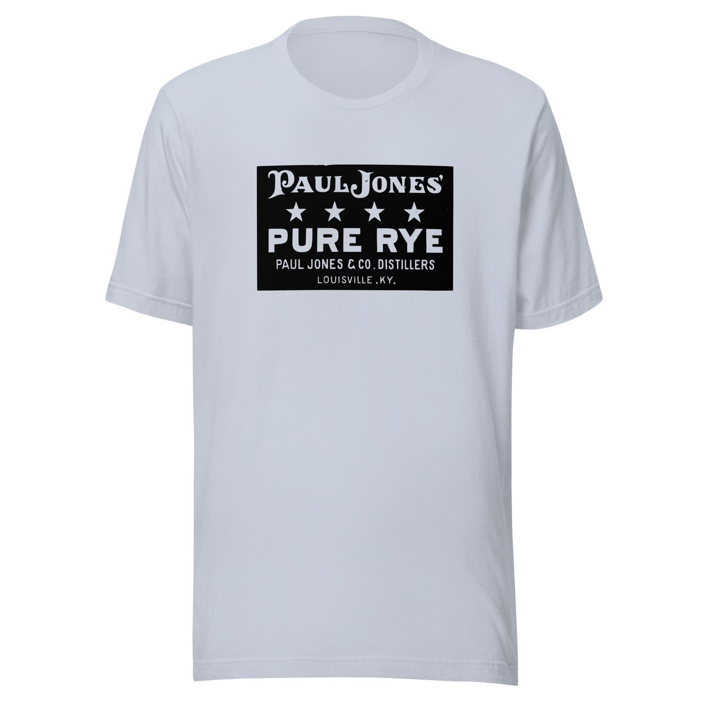 KY-Louisville-Paul Jones & Co. Distillers-Paul Jones Pure Rye Whiskey (black) - Short-Sleeve Unisex T-Shirt - EdgyHaute