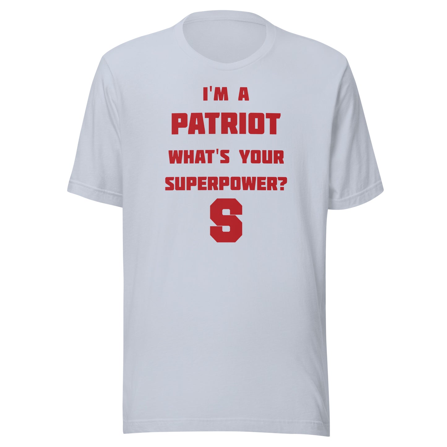 Seeger Memorial Jr.-Sr. HS Patriots - Superpower (red) - Short-Sleeve Unisex T-Shirt - EdgyHaute