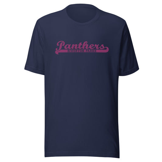 Riverton Parke Jr./Sr. HS Panthers - Banner (maroon) - Short-Sleeve Unisex T-Shirt - EdgyHaute