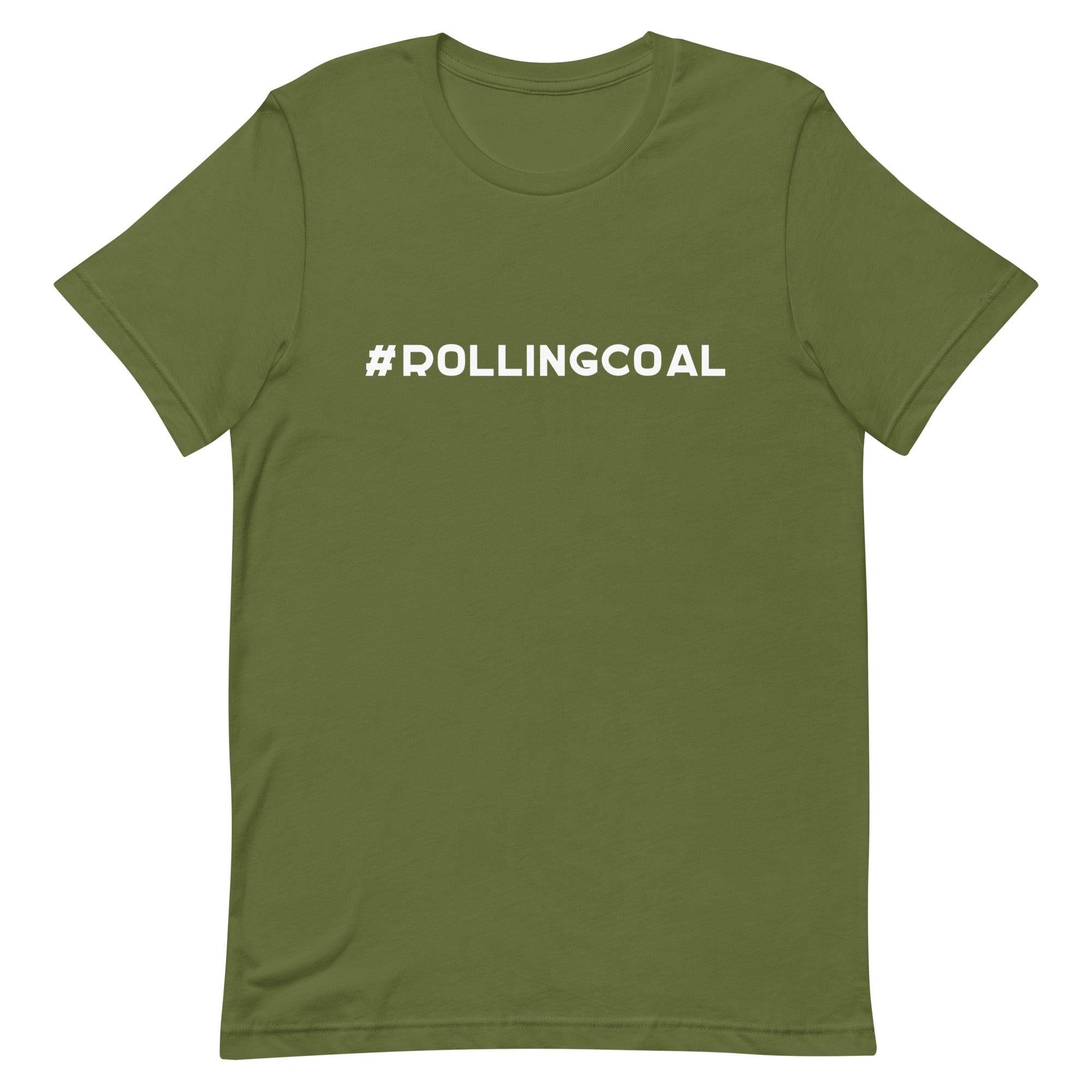 #ROLLINGCOAL - Design in White - Short-Sleeve Unisex T-Shirt - EdgyHaute