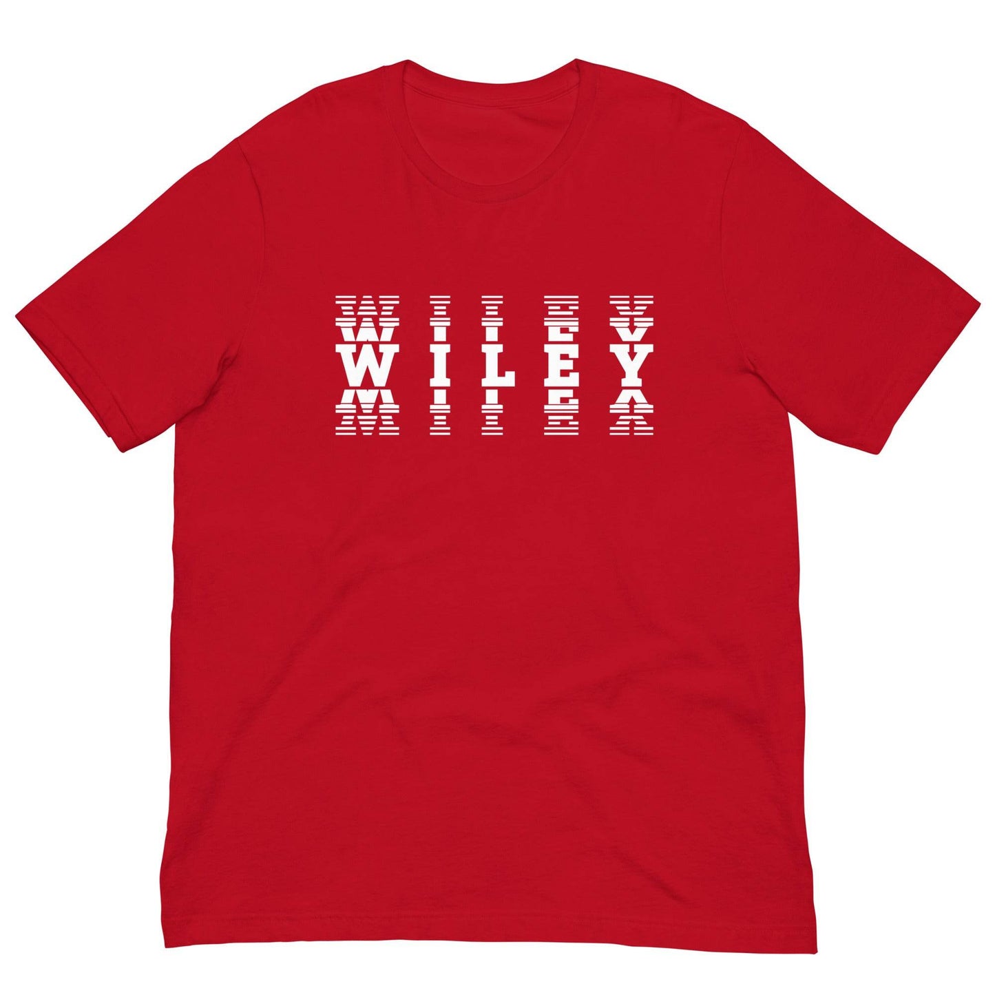 Wiley HS Red Streaks - faded text  -  Unisex t-shirt - EdgyHaute