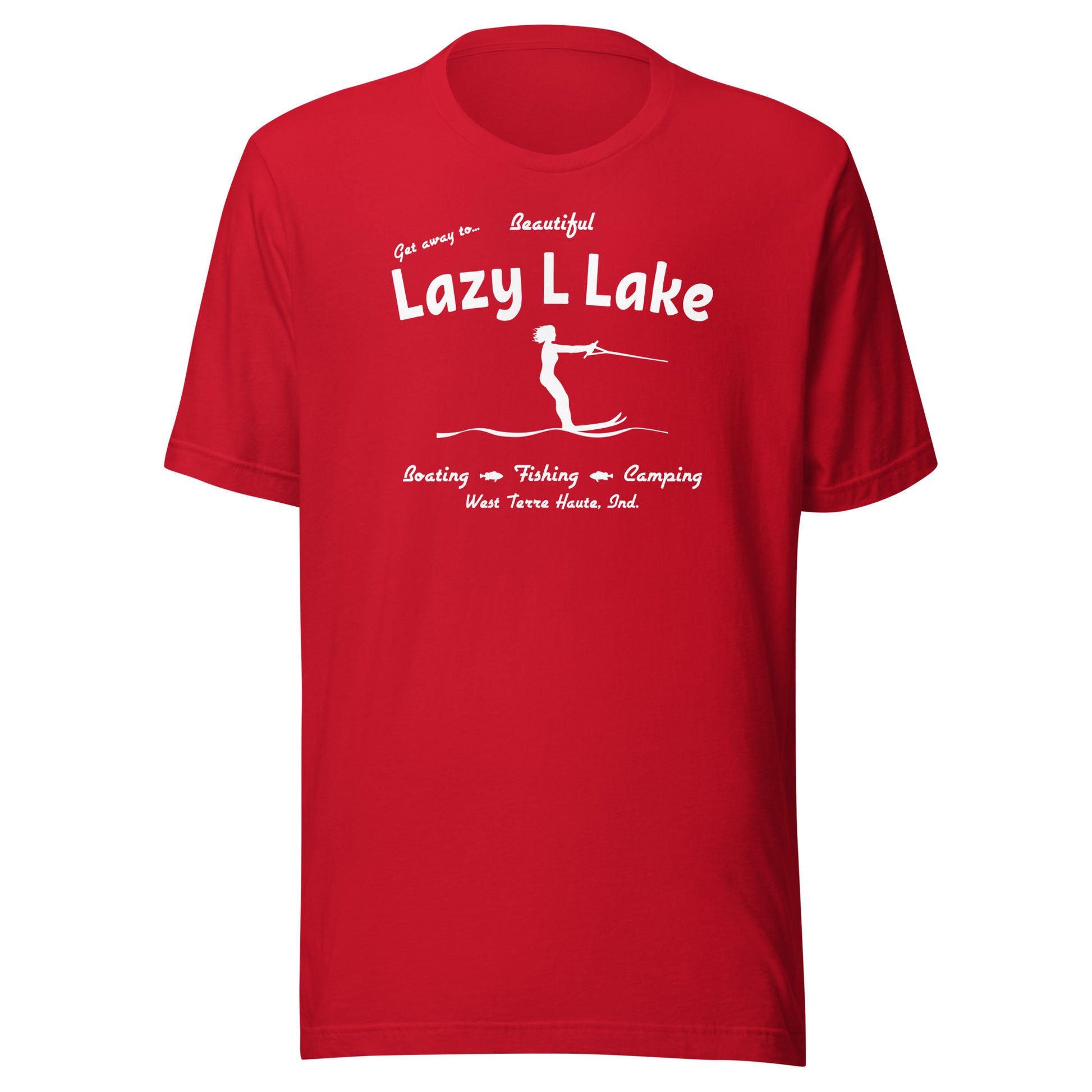 Lazy L Lake (white) - West Terre Haute Indiana - Short-Sleeve Unisex T-Shirt - EdgyHaute