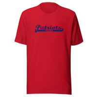 Seeger Memorial Jr.-Sr. HS Patriots - Banner (blue) - Short-Sleeve Unisex T-Shirt - EdgyHaute