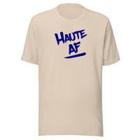 Haute AF (blue) - Terre Haute Indiana - Short-Sleeve Unisex T-Shirt - EdgyHaute