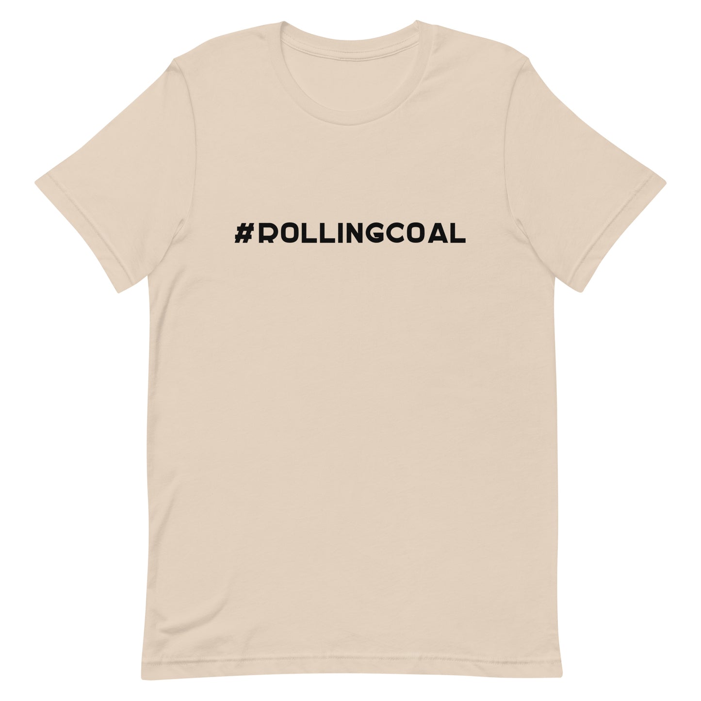 #ROLLINGCOAL - Design in Black - Short-Sleeve Unisex T-Shirt - EdgyHaute