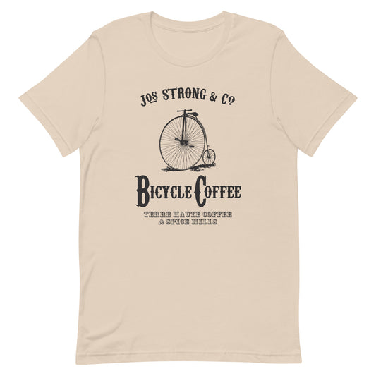 Bicycle Coffee - Terre Haute Indiana - Short-Sleeve Unisex T-Shirt - EdgyHaute