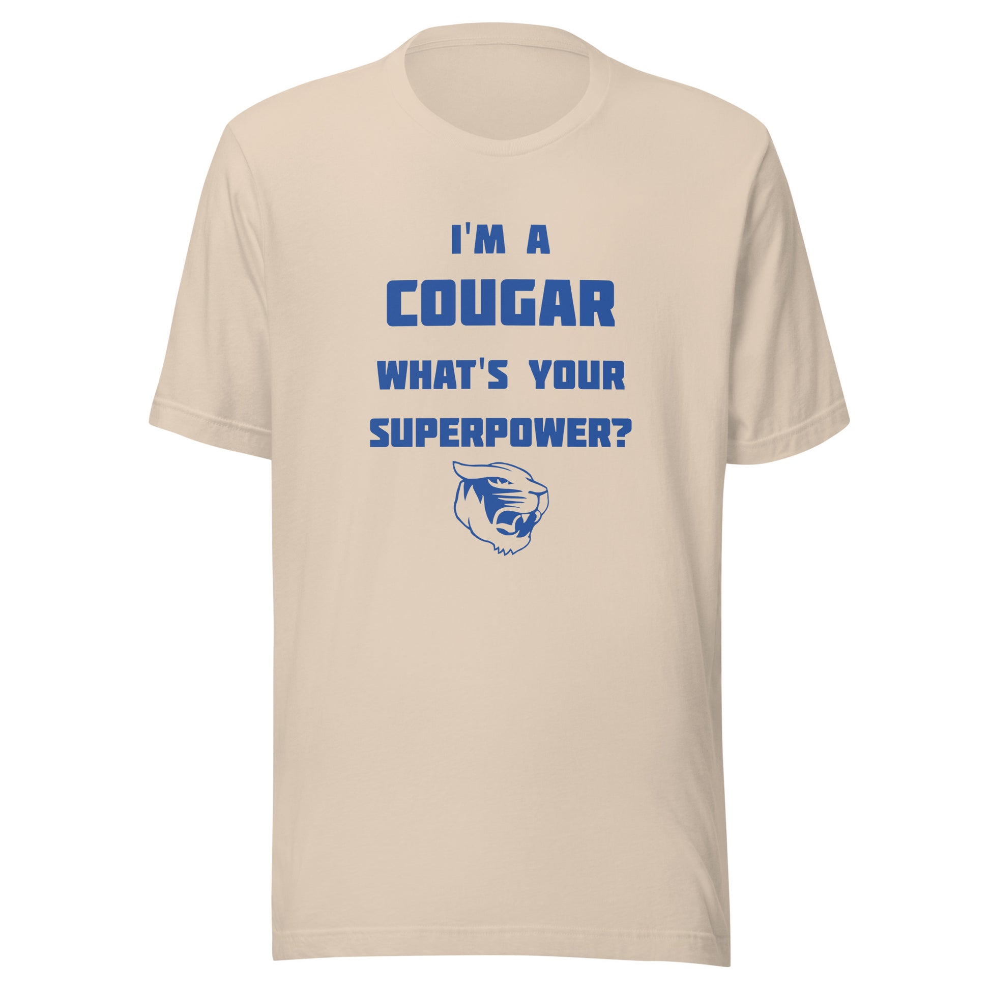 North Putnam HS Cougars - Superpower (blue) - Short-Sleeve Unisex T-Shirt - EdgyHaute