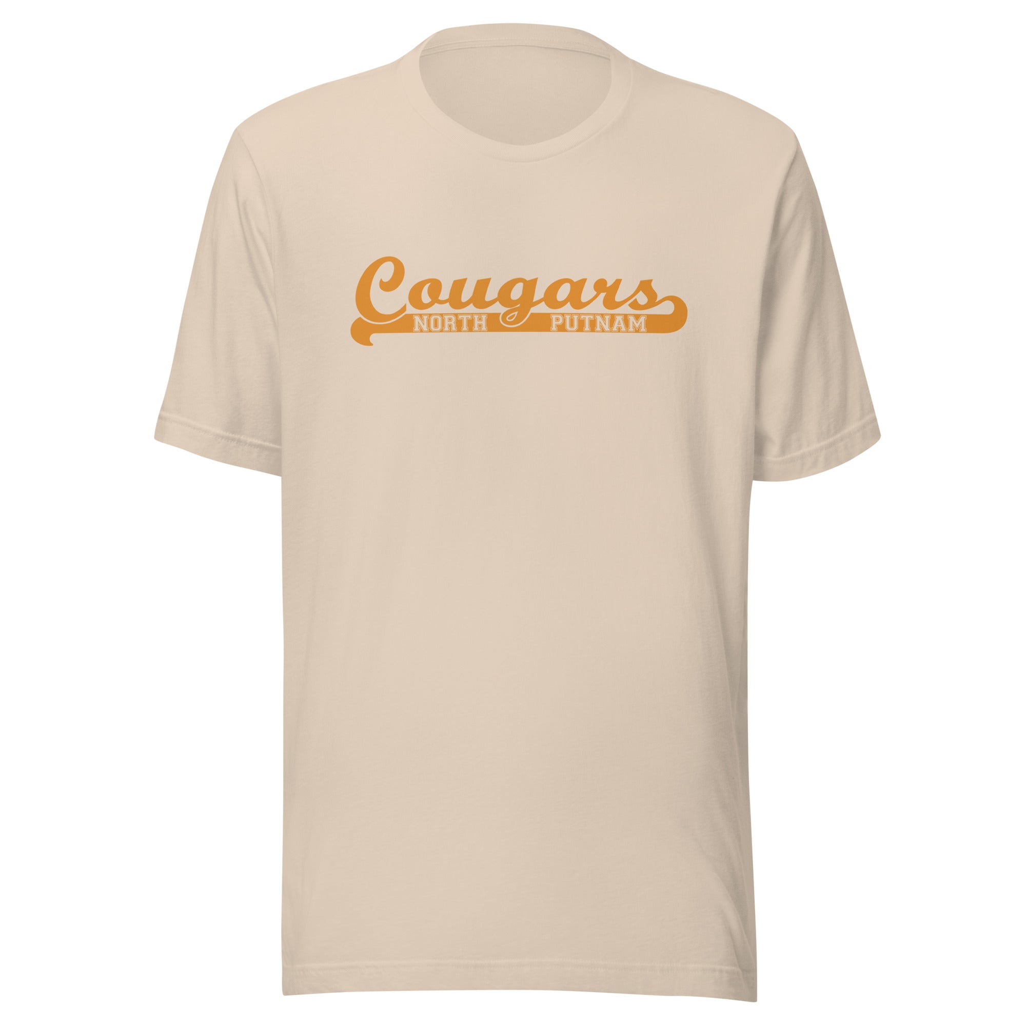 North Putnam HS Cougars - Banner (orange) - Short-Sleeve Unisex T-Shirt - EdgyHaute