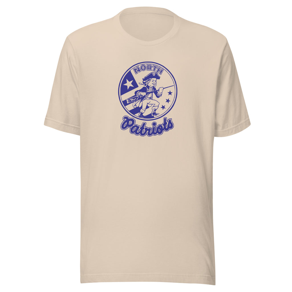 Terre Haute North HS Patriots - vintage logo shirt (blue) - Short-Sleeve Unisex T-Shirt - EdgyHaute
