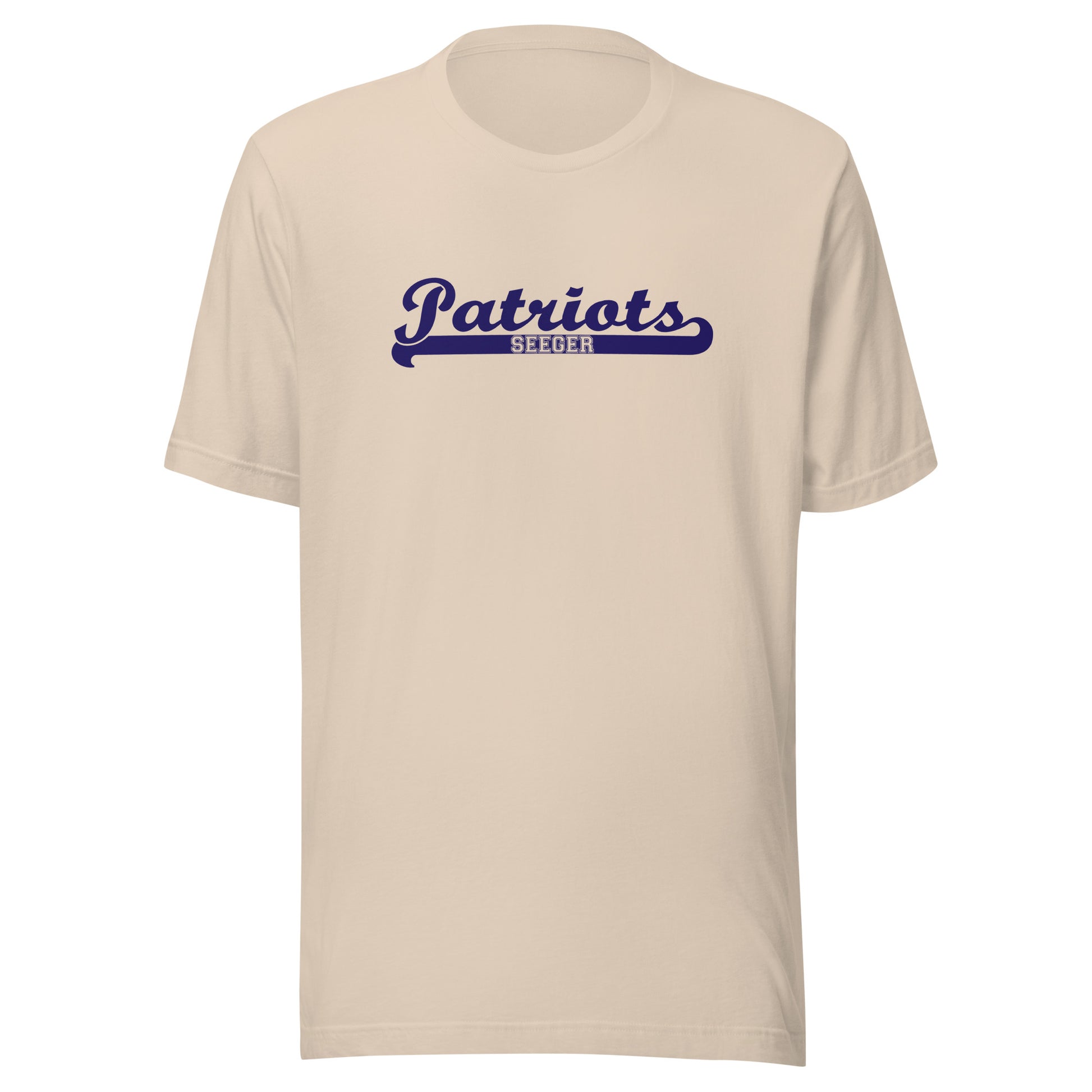 Seeger Memorial Jr.-Sr. HS Patriots - Banner (blue) - Short-Sleeve Unisex T-Shirt - EdgyHaute