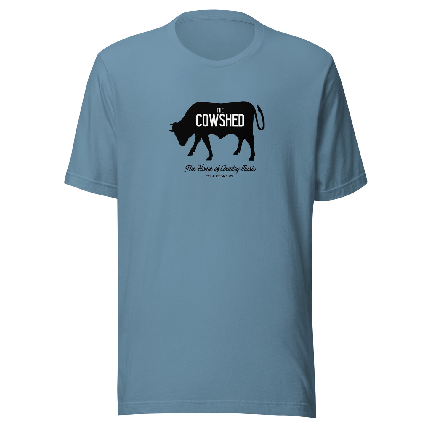 Cowshed Lounge (black/white) - Terre Haute Indiana - Short-Sleeve Unisex T-Shirt - EdgyHaute