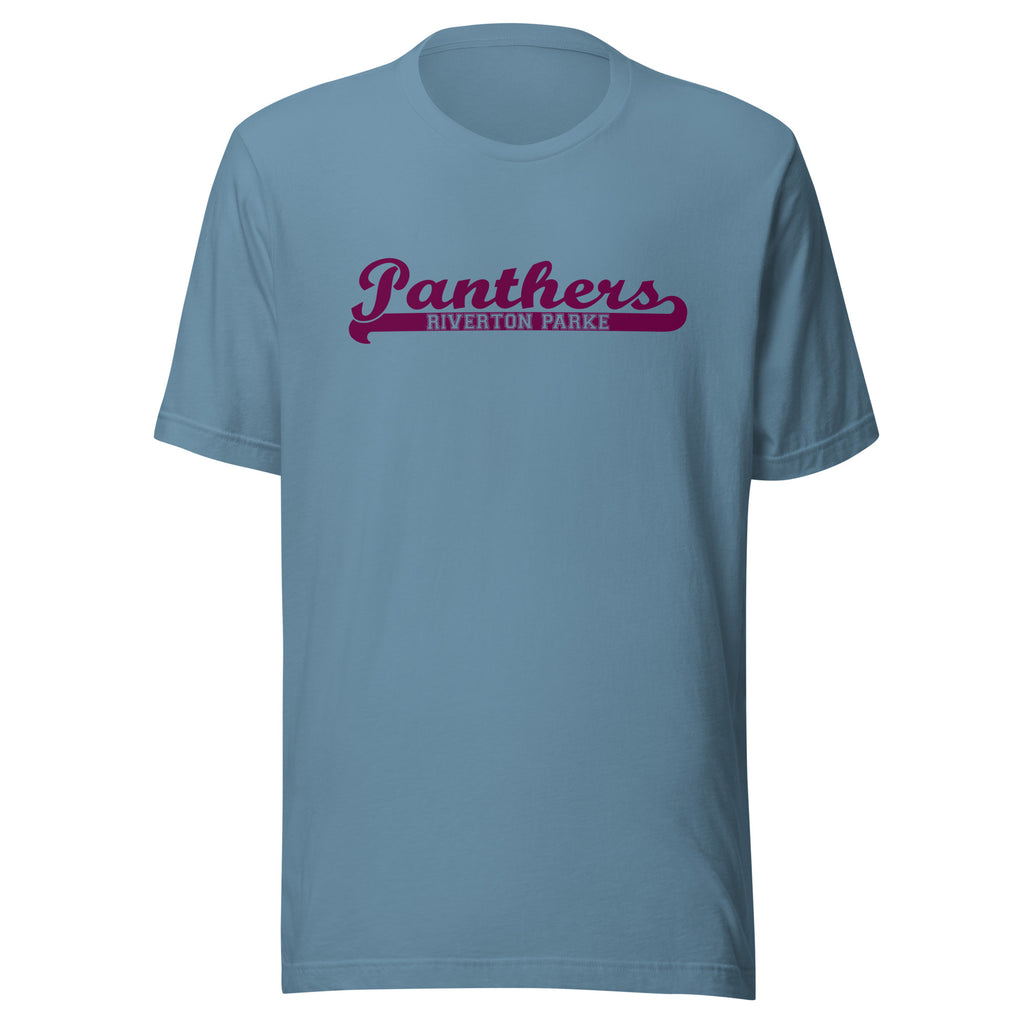 Riverton Parke Jr./Sr. HS Panthers - Banner (maroon) - Short-Sleeve Unisex T-Shirt - EdgyHaute
