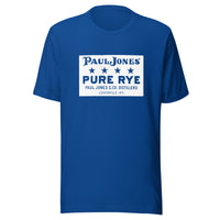 KY-Louisville-Paul Jones & Co. Distillers-Paul Jones Pure Rye Whiskey (white) - Short-Sleeve Unisex T-Shirt - EdgyHaute