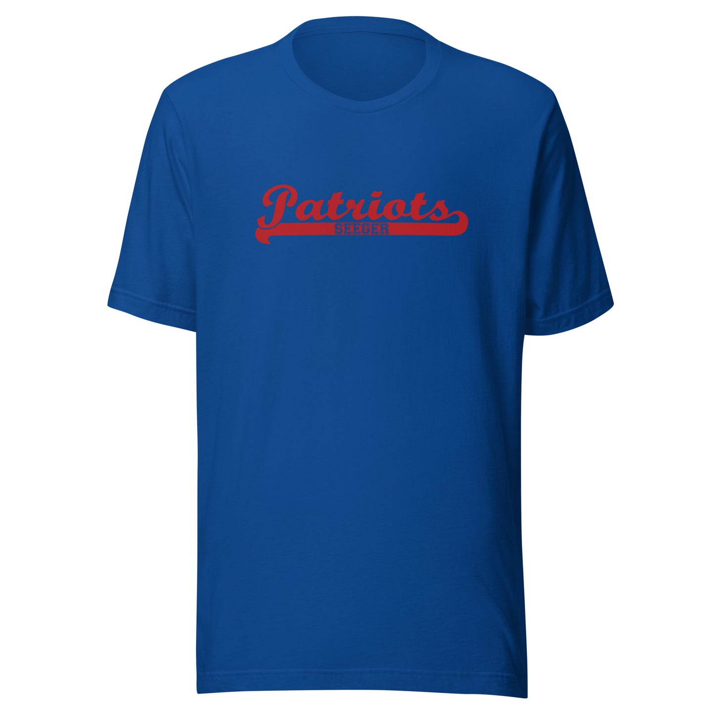 Seeger Memorial Jr.-Sr. HS Patriots - Banner (red) - Short-Sleeve Unisex T-Shirt - EdgyHaute