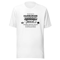 Hamburger Handout Drive-In (black/white) - Terre Haute Indiana - Short-Sleeve Unisex T-Shirt - EdgyHaute