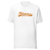 Kansas/Shiloh/Oakland HS Tri-County Titans - Banner (orange) - Short-Sleeve Unisex T-Shirt - EdgyHaute