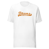 Kansas/Shiloh/Oakland HS Tri-County Titans - Banner (orange) - Short-Sleeve Unisex T-Shirt - EdgyHaute