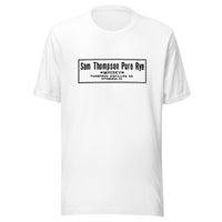 PA-Pittsburgh-Thompson Distilling-Sam Thompson Pure Rye Whiskey (black) - Short-Sleeve Unisex T-Shirt - EdgyHaute