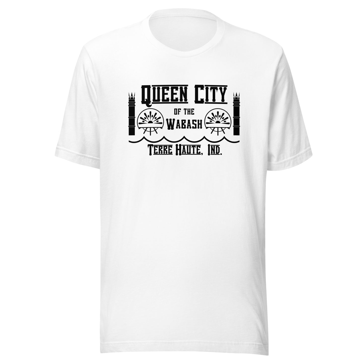 Queen City of the Wabash (black) - Terre Haute Indiana - Short-Sleeve Unisex T-Shirt - EdgyHaute