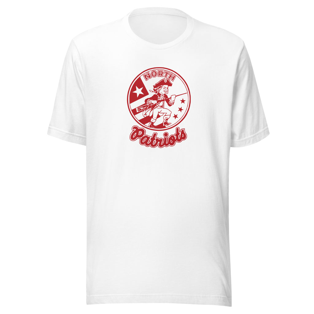 Terre Haute North HS Patriots - vintage logo shirt (red) - Short-Sleeve Unisex T-Shirt - EdgyHaute