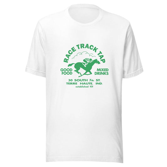 Race Track Tap (green) - Terre Haute Indiana - Short-Sleeve Unisex T-Shirt - EdgyHaute