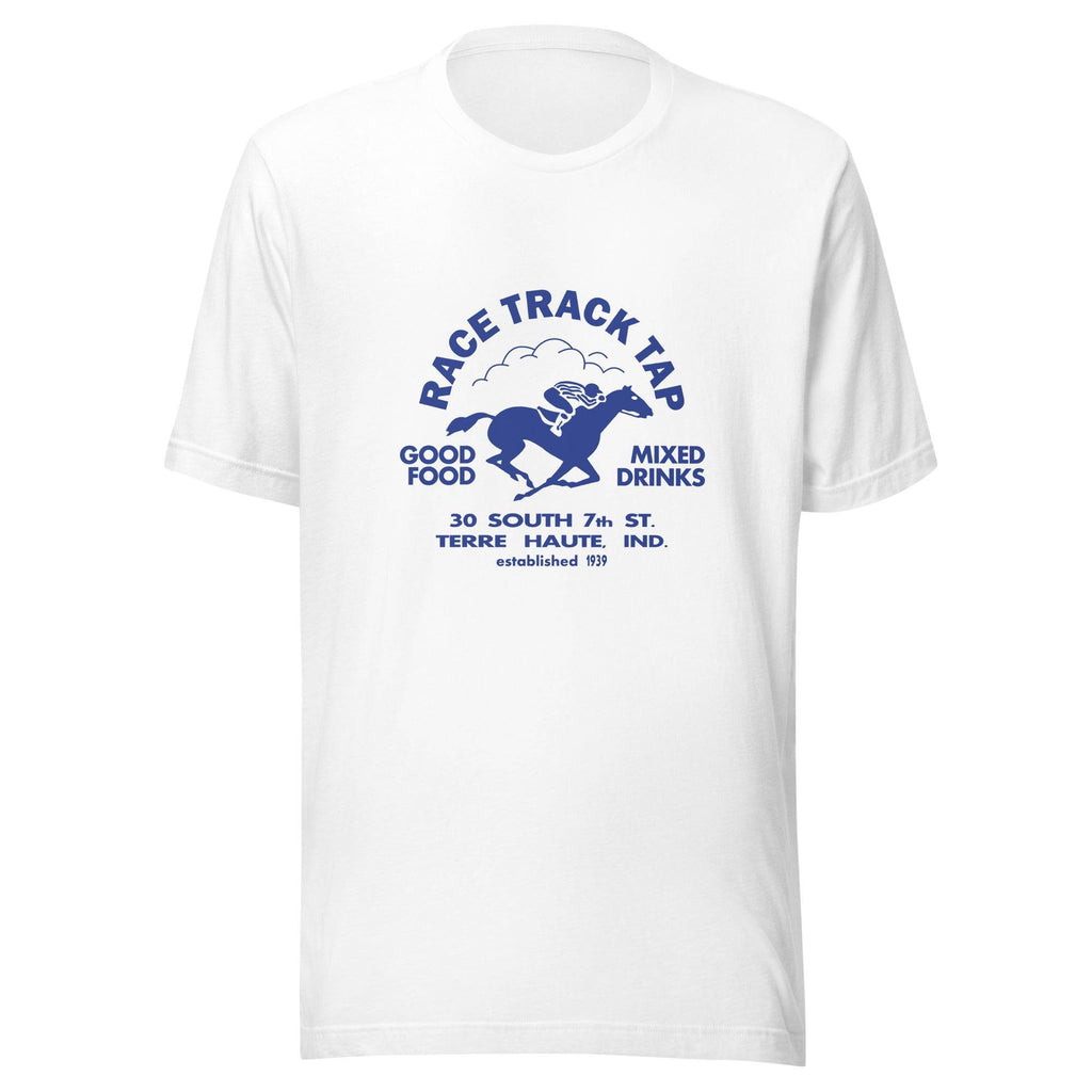 Race Track Tap (blue) - Terre Haute Indiana - Short-Sleeve Unisex T-Shirt - EdgyHaute
