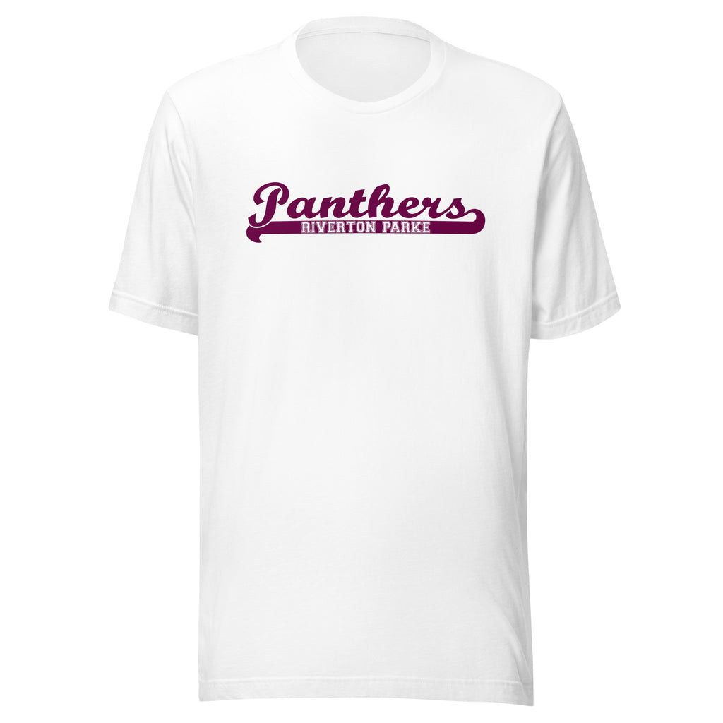 Riverton Parke Jr./Sr. HS Panthers - Banner (maroon) - Short-Sleeve Unisex T-Shirt - EdgyHaute