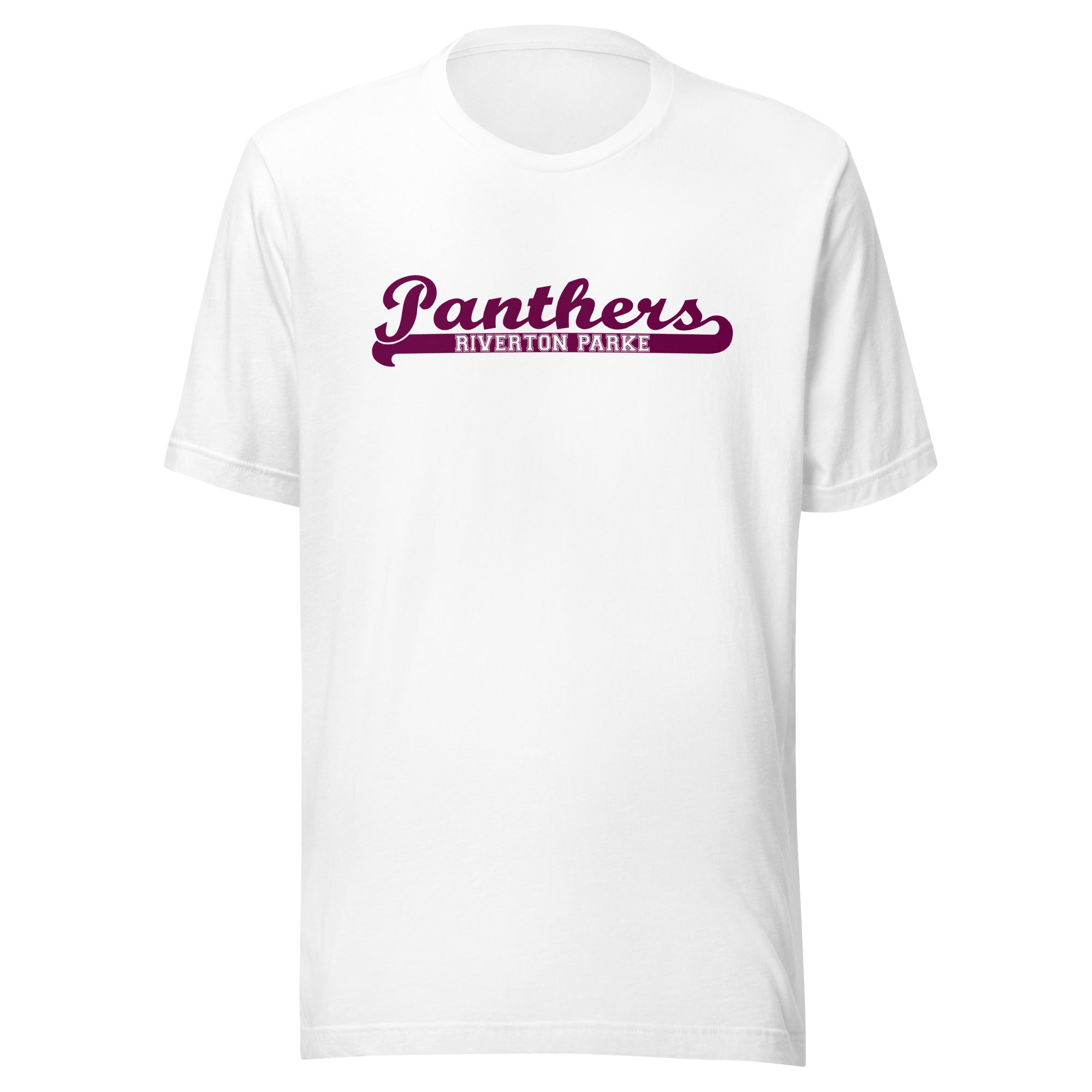 Riverton Parke Jr./Sr. HS Panthers - Banner (maroon) - Short-Sleeve Unisex T-Shirt - EdgyHaute