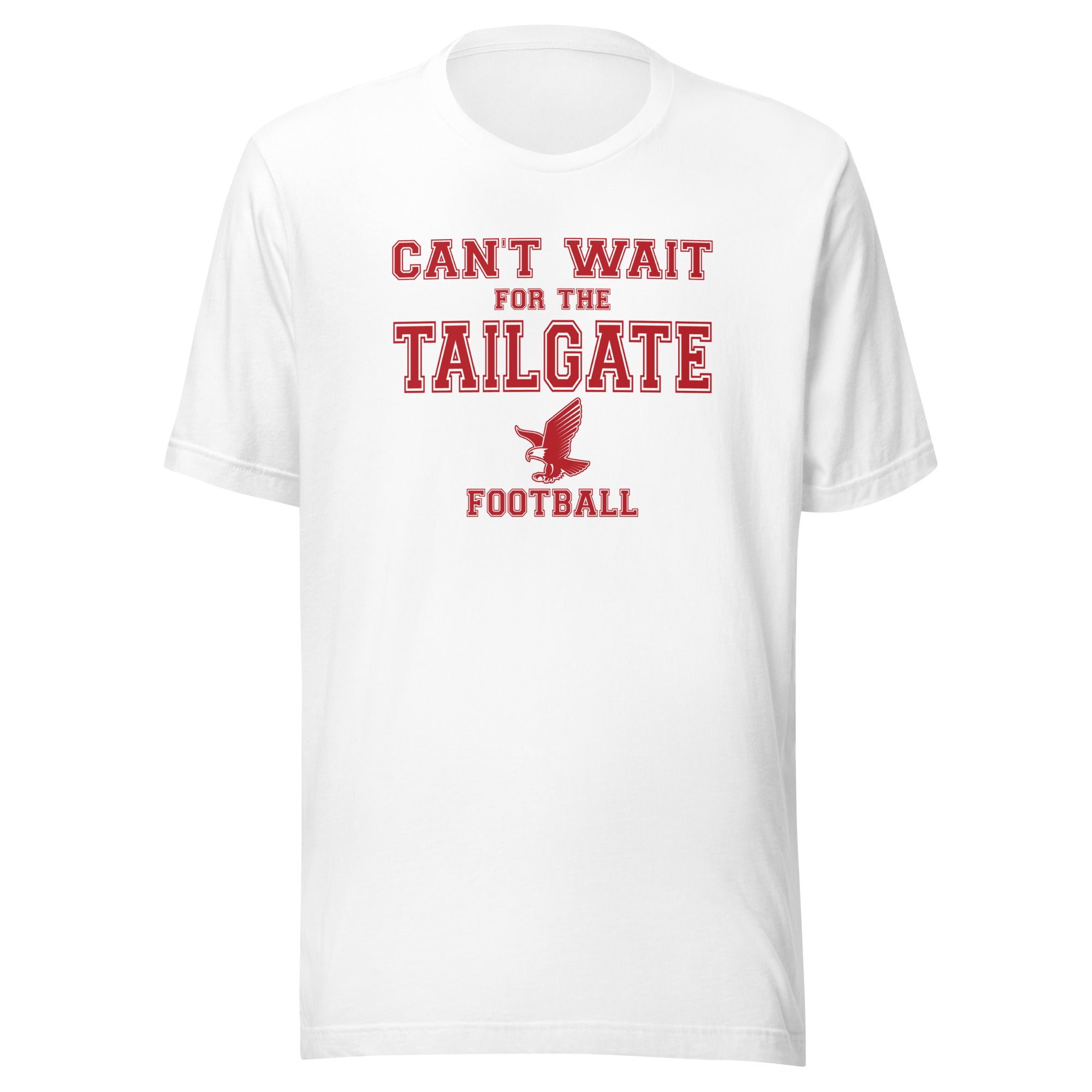 South Putnam MS/HS Eagles - Tailgate (red/white) - Short-Sleeve Unisex T-Shirt - EdgyHaute