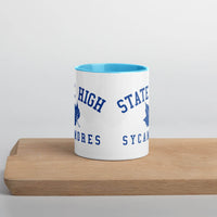 State High Sycamores (ISU Laboratory School) - Sycamores  -  Coffee mug (white with blue accent) - EdgyHaute