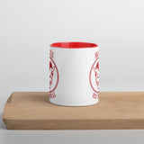 Brazil HS Red Devils - Center court design - Coffee mug (white with red accent) - EdgyHaute