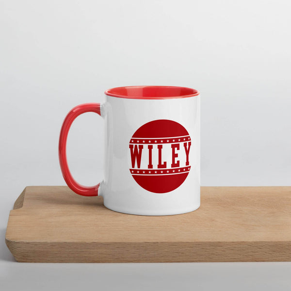Wiley HS Red Streaks - button design  -  Coffee mug (white with red accent) - EdgyHaute