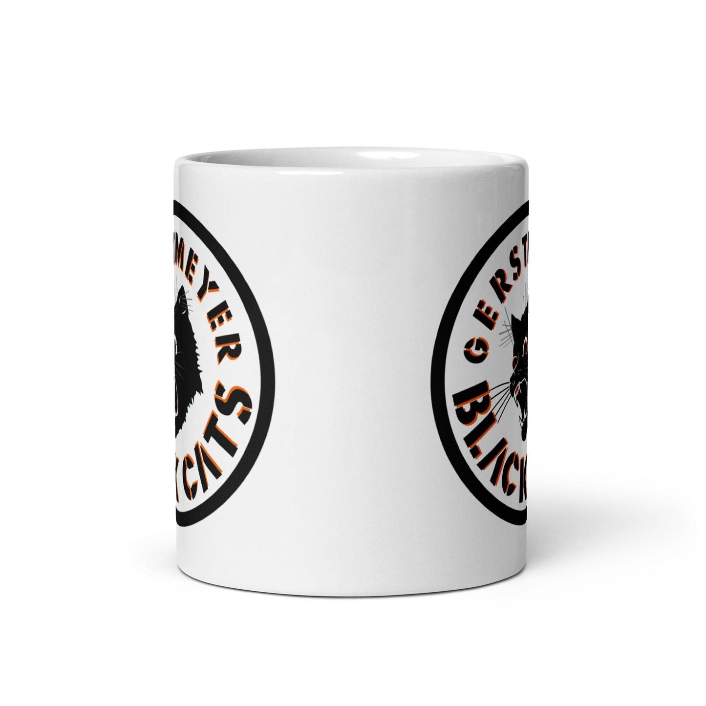 Gerstmeyer HS Black Cats - center court design  -  Coffee mug (white) - EdgyHaute