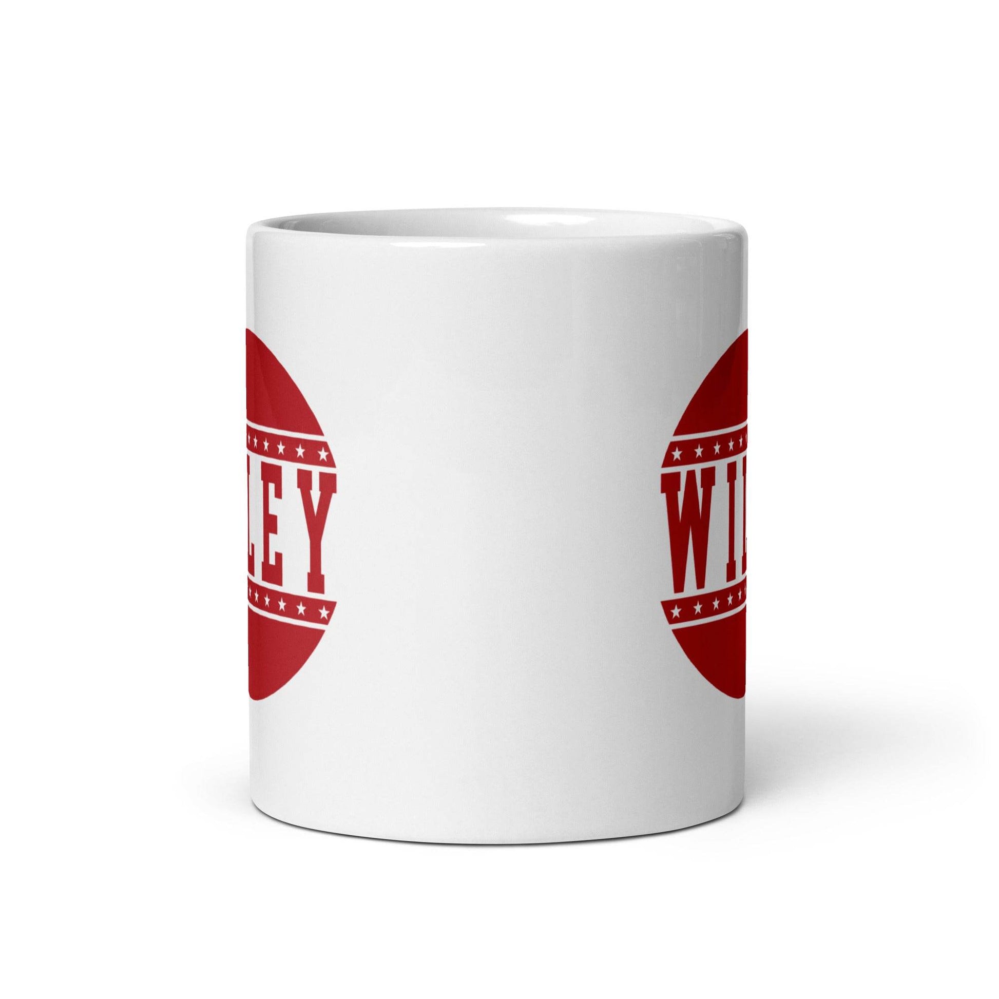 Wiley HS Red Streaks - button design  -  Coffee mug (white) - EdgyHaute